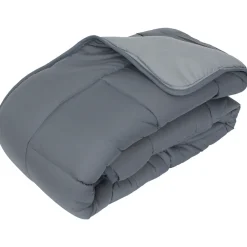 Couette hiver 140x200 cm COCOON BICOLORE Acier/Argent garnissage fibre polyester 400g/m2>Linnea New