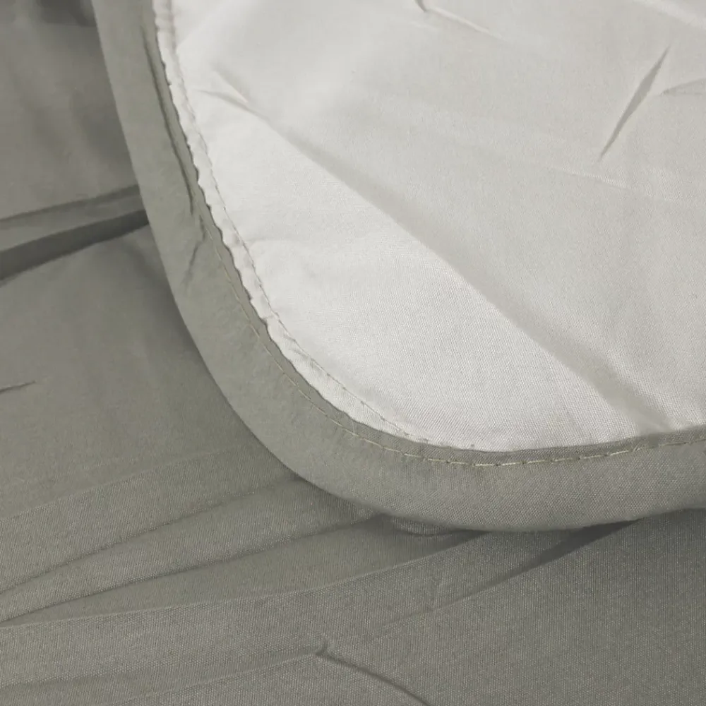 Linnea Couette hiver 140x200 cm COCOON BICOLORE Taupe/Lin garnissage fibre polyester 400g/m2* Couette