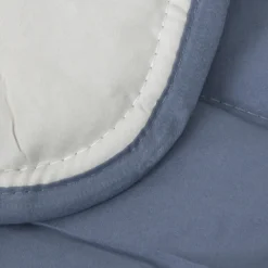 Couette hiver 200x200 cm COCOON BICOLORE Petrole/Mastic garnissage fibre polyester 400g/m2><noscript><img width=
