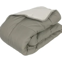 Linnea Couette hiver 200x200 cm COCOON BICOLORE Taupe/Lin garnissage fibre polyester 400g/m2* Couette