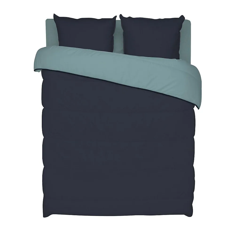 Couette Imprimée Chaude 140x200cm LA CONTRASTE>Bleu Calin Discount