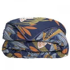 Couette Imprimée Chaude 220x240cm LA FLORALE>Bleu Calin Outlet