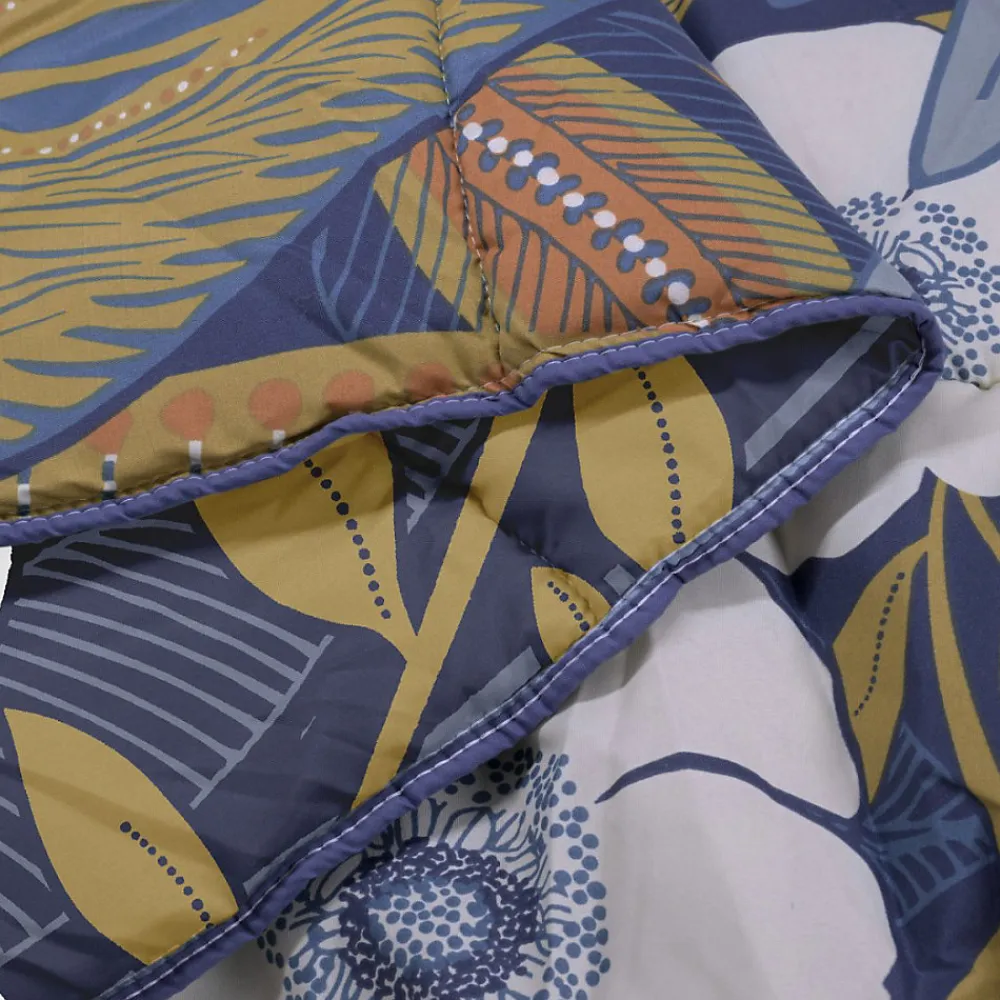 Couette Imprimée Chaude 220x240cm LA FLORALE>Bleu Calin Outlet