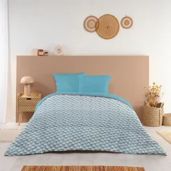 Couette Imprimée Chaude 220x240cm DOUCEUR>Bleu Calin New