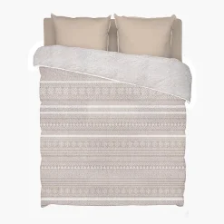Bleu Calin Couette Imprimée Sherpa Polaire Chaude 220x240cm CHALET* Couette