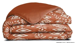 Couette légère imprimée / Uni Terracotta - 1 personne 140 x200 - Toutes saisons - 29187>Mortreux Best