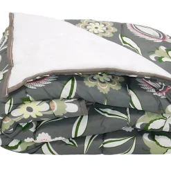 Couette légère imprimée fleurs/ non tissé blanc - 1 personne 140x200 - 14018-1>Mortreux