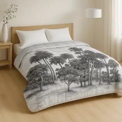 Mortreux Couette Légère Imprimée Oasis - 1 ou 2 Personnes 200x200 - 20887* Couette