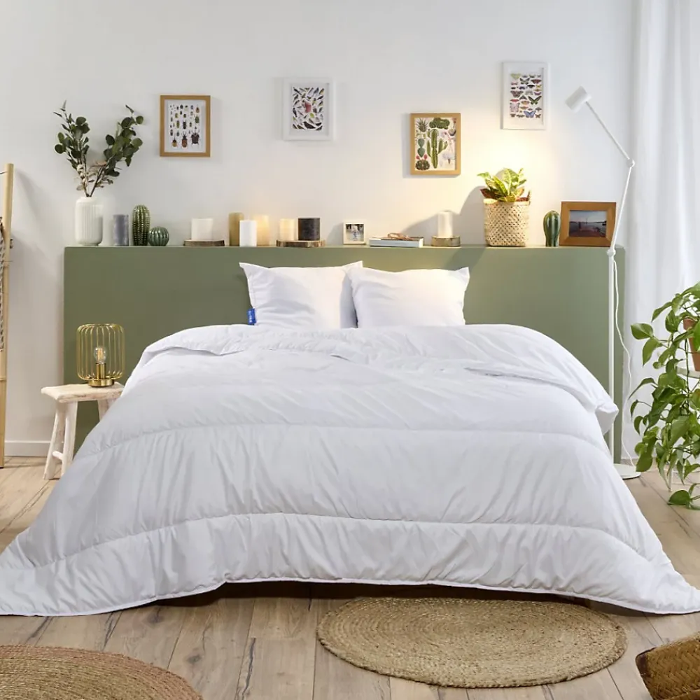 Bleu Calin Couette Légère 220x240cm COTON BIO PRINTEMPS ÉTÉ* Couette