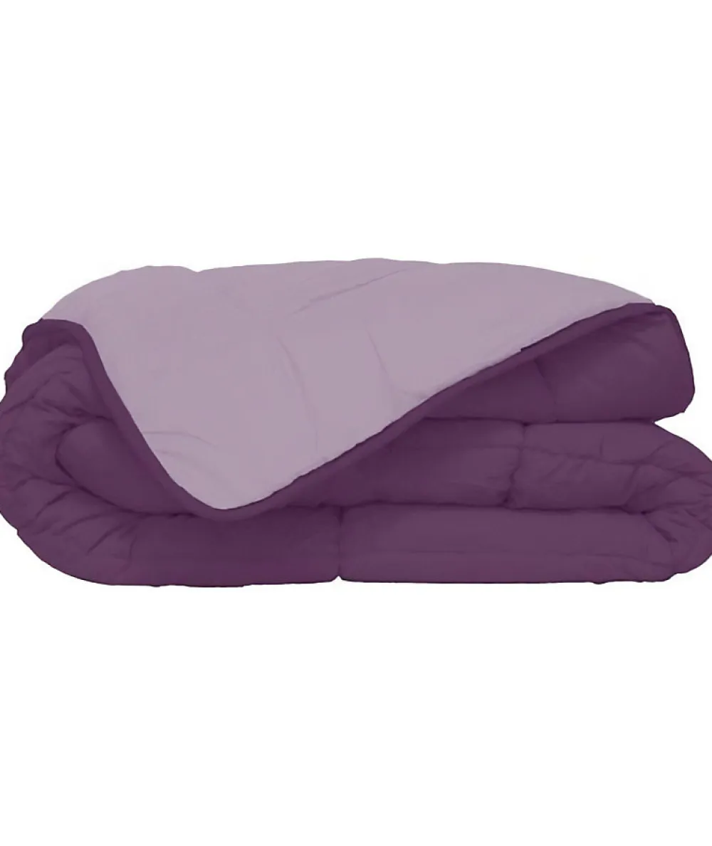 Couette Microfibre 400g/m² CALGARY Prune & Parme 240x260cm>Toison d'Or Outlet