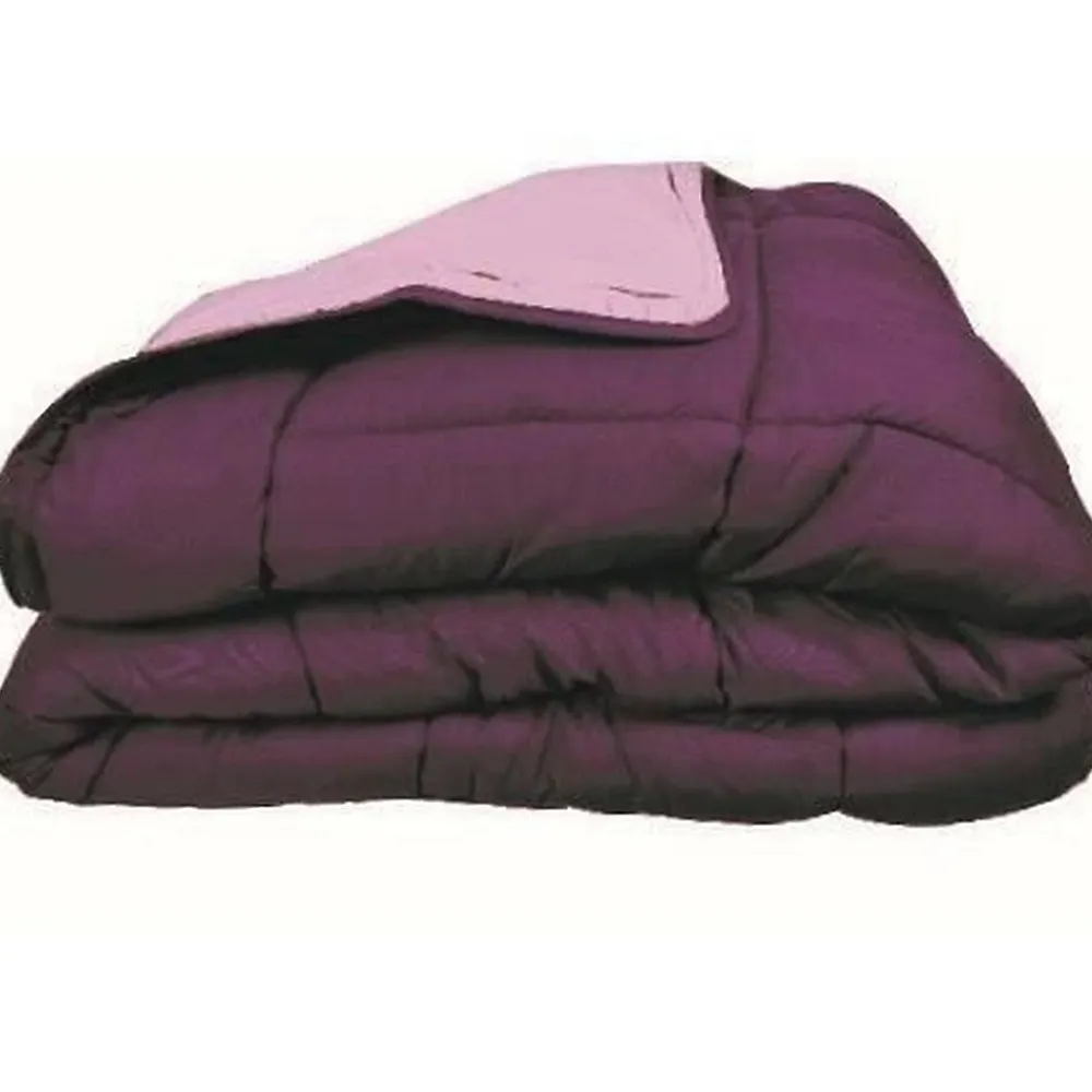 Couette Microfibre 400g/m² CALGARY Prune & Parme 240x260cm>Toison d'Or Outlet