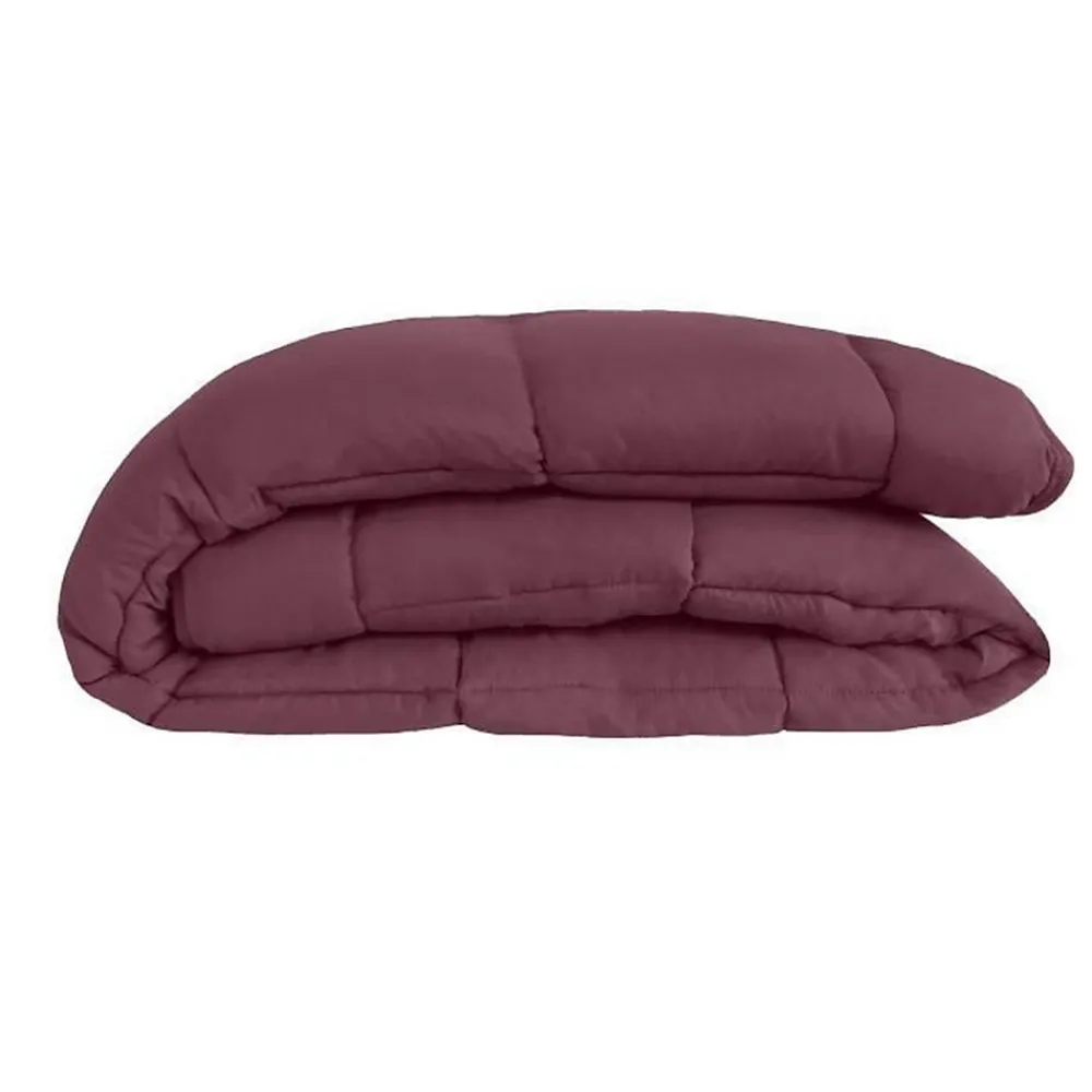 Couette Microfibre 400g/m² CALGARY Prune & Parme 240x260cm>Toison d'Or Outlet