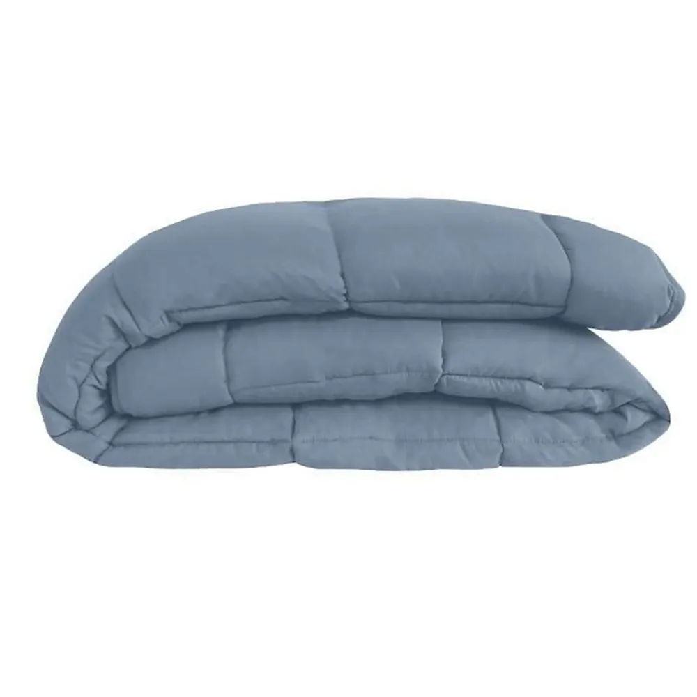 Toison d'Or Couette Microfibre 400g/m² CALGARY Petrole & Mastic 140x200cm* Couette