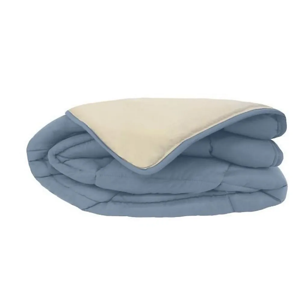 Toison d'Or Couette Microfibre 400g/m² CALGARY Petrole & Mastic 140x200cm* Couette