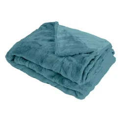 Sacasa Couette Plaid bleue MINNOR 100% Polyester - 130x170 cm -* Boutis, Couvre-Lit, Édredon
