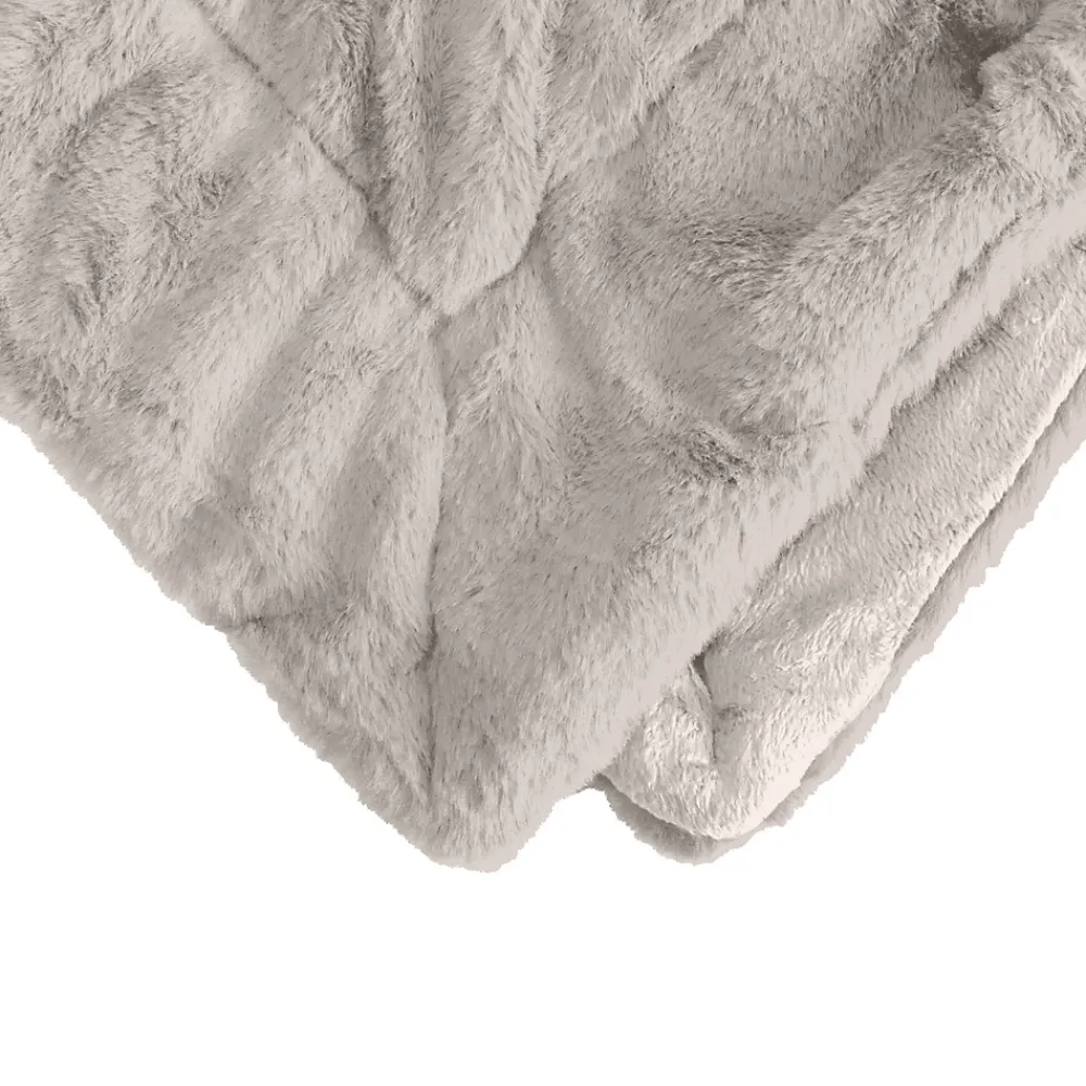 Sacasa Couette Plaid gris en Polyester 130x170 cm - Collection MINNOR -* Boutis, Couvre-Lit, Édredon