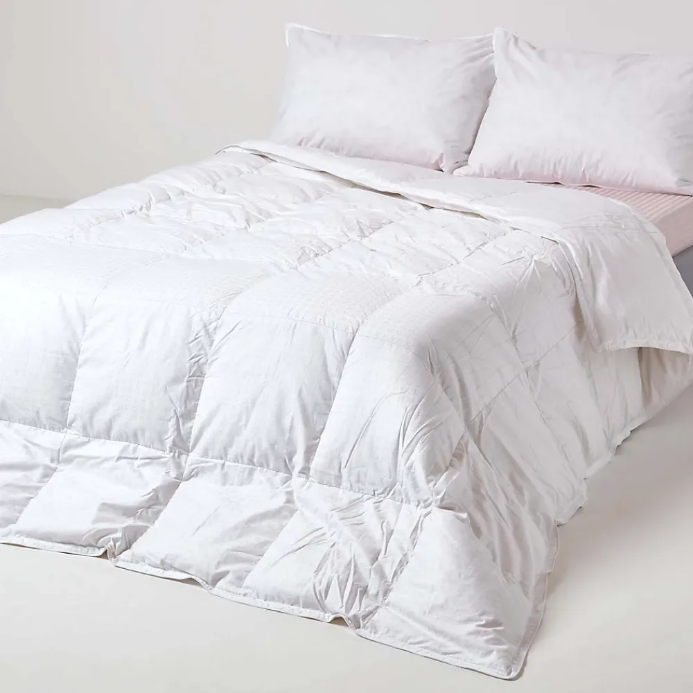 Homescapes Couette Premium tempérée printemps/automne en duvet d'oie 10.5 Tog - 200 x 200 cm -* Couette