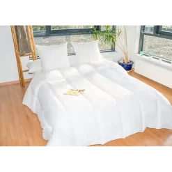Couette protection totale anti acariens 400 gr/m² 220 x 240 cm pour lit 2 places 140 x 190 cm à 160 x 200 cm><noscript><img width=