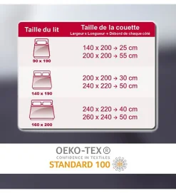 Couette été légère 200g 200 x 200 cm pour lit 1 place><noscript><img width=
