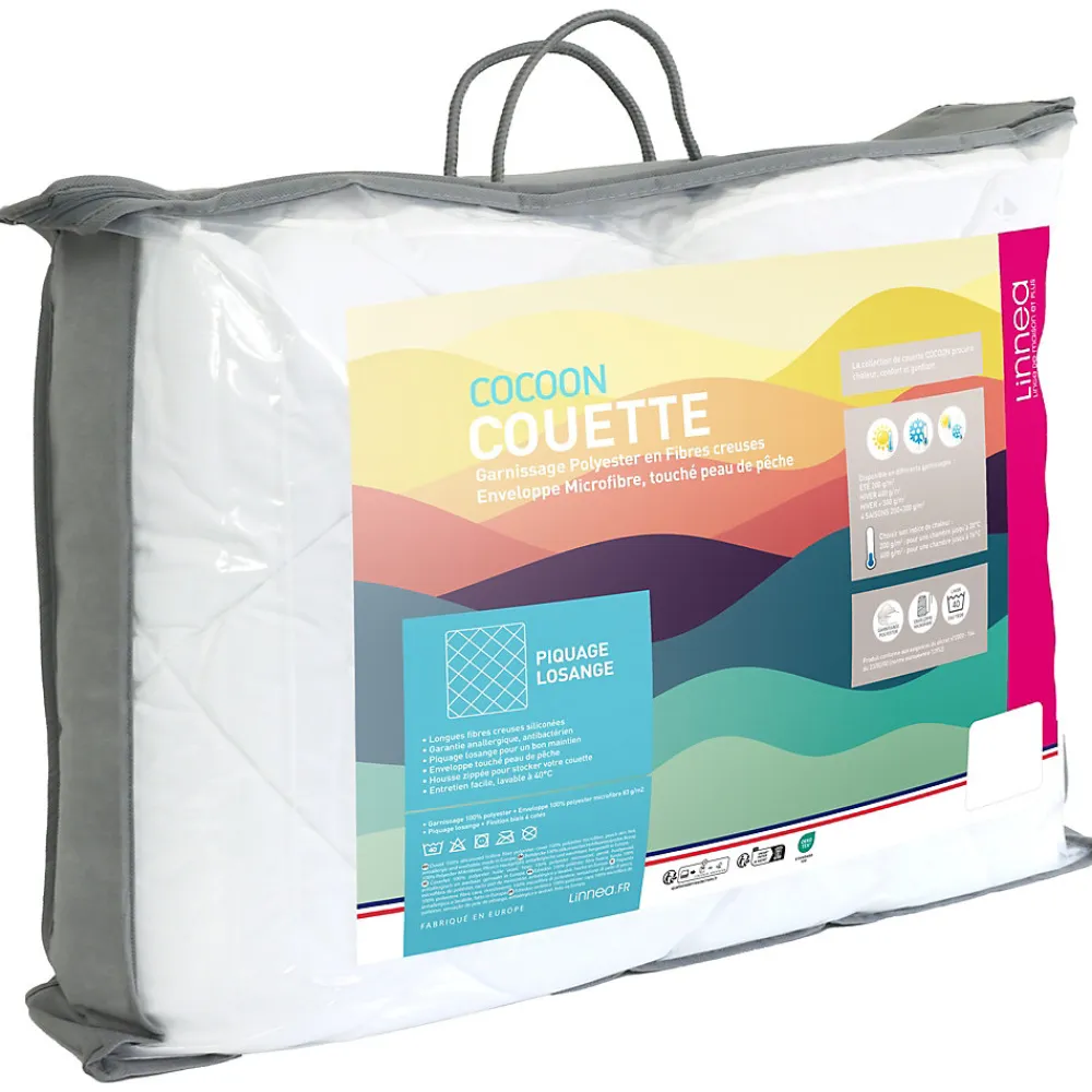 Couette été 140x200 cm COCOON garnissage fibre polyester 200g/m2>Linnea Outlet