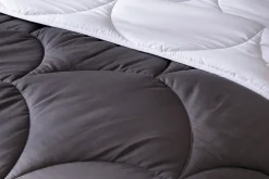Abeil Couette tempérée 240 x 260 cm bicolore polyester gris et blanc* Couette