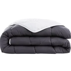 Abeil Couette tempérée 140 x 200 cm bicolore polyester gris et blanc* Couette
