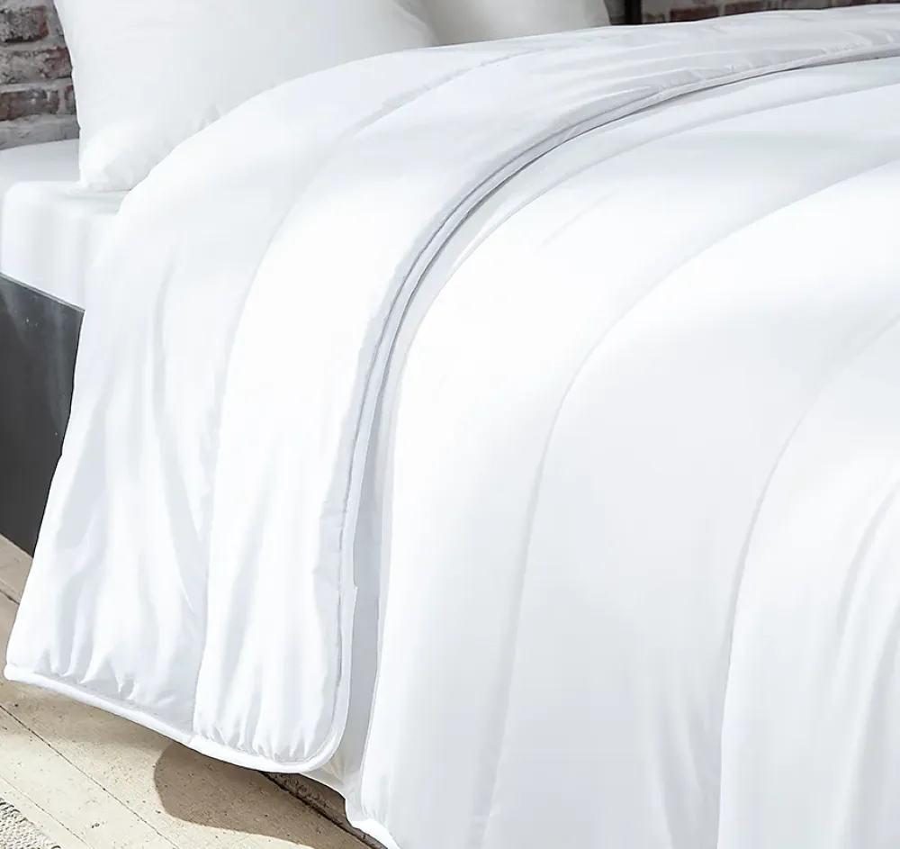 Abeil Couette tempérée 140 x 200 cm polyester microfibre blanc 300g/m²* Couette