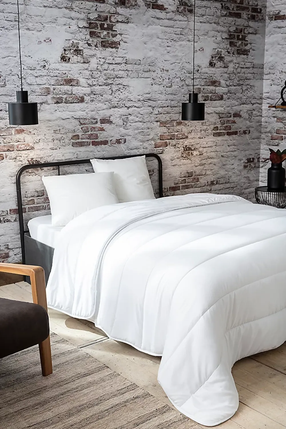 Abeil Couette tempérée 220 x 240 cm polyester microfibre blanc 300g/m²* Couette
