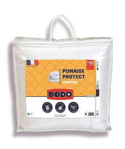 Couette tempérée 140x200 cm - 1 personne - Protection anti punaise, anti acarien - 300G/m² - Blanc - Fabriqué en France>Dodo Best