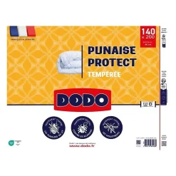 Couette tempérée 140x200 cm - 1 personne - Protection anti punaise, anti acarien - 300G/m² - Blanc - Fabriqué en France>Dodo Best