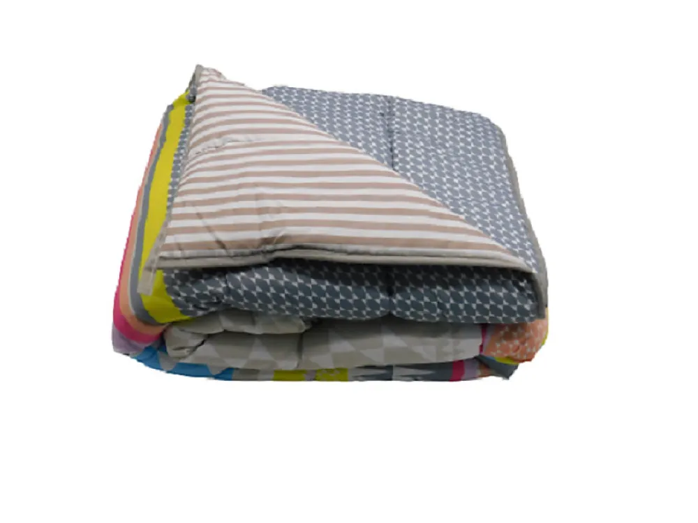 Couette Tempérée Geométrique/rayures Beige - 1 Personne 140 x 200 - 12965-11>Mortreux New