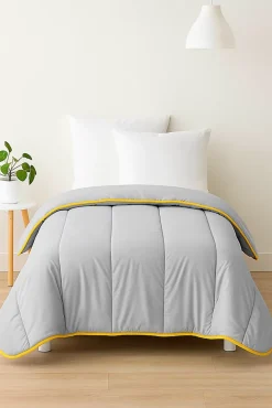 Mortreux Couette tempérée Gris clair - 1 personne 140 x 200 - 13130* Couette
