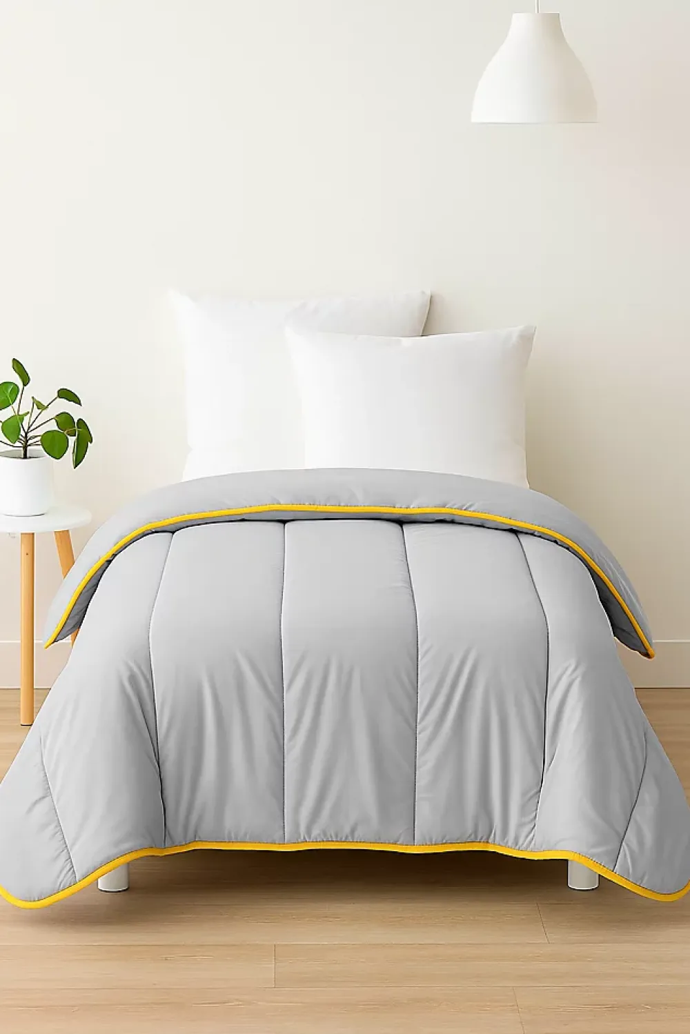 Mortreux Couette tempérée Gris clair - 1 personne 140 x 200 - 13130* Couette