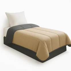 Mortreux Couette tempérée Gris foncé / taupe - 1 personne 140 x 200 - 17292* Couette