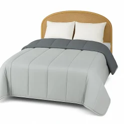 Couette Tempérée Gris Foncé/gris Clair - 2 Personnes 220 x 240 - 20727>Mortreux Clearance