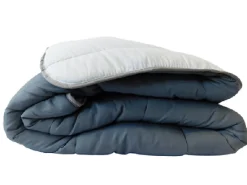 Couette Tempérée Gris Foncé/gris Clair - 1 Personne 140 x 200 - 20725>Mortreux Hot
