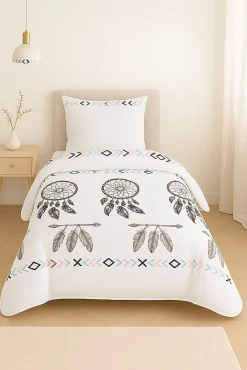 Mortreux Couette tempérée imprimée attrape rêve noir - 1 personne 140 x 200 - 10747* Couette