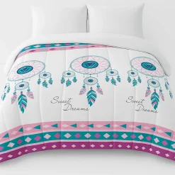 Couette tempérée imprimée attrape rêve couleur - 2 personnes 220 x 240 - 10345>Mortreux Best