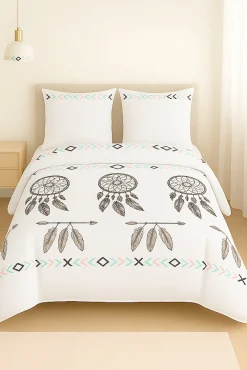 Couette tempérée imprimée attrape rêve noir - 1 ou 2 personnes 200 x 200 - 10742>Mortreux Clearance