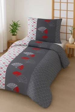 Mortreux Couette Tempérée Imprimée Eventail - 1 Personne 140x200 - 20482* Couette