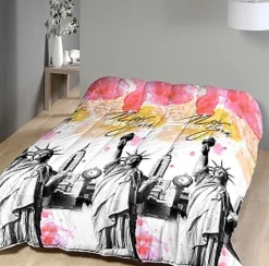 Couette Tempérée Imprimée New York Colors - 1 Personne 140 x 200 - 12965-17><noscript><img width=