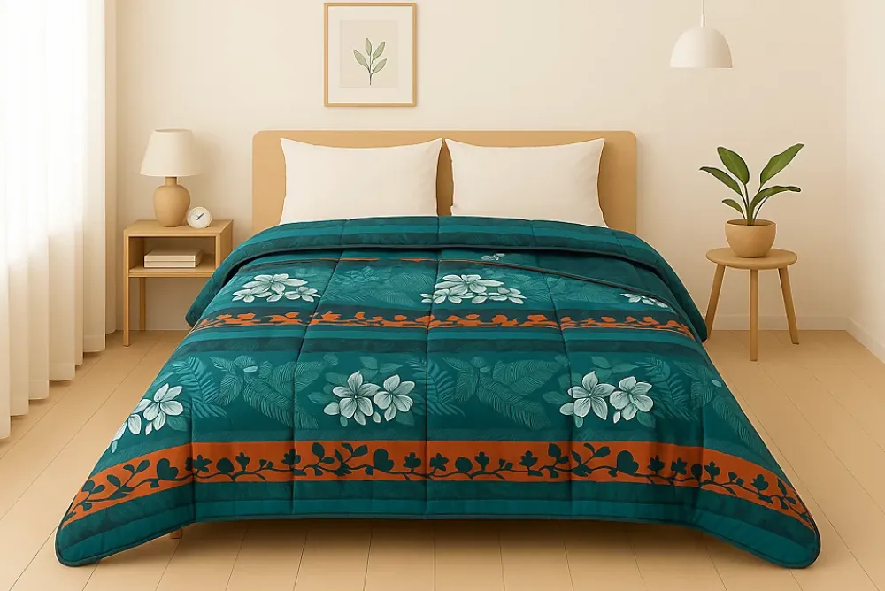 Mortreux Couette Tempérée Imprimée Végetal - 1 ou 2 Personnes 200x200 - 20895* Couette
