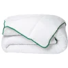Vente-unique Couette tempérée traitement anti-acariens naturel de DREAMEA en microfibre - 240 x 260 cm - 300 gr/ m² - Biais vert - AZYLIA II* Couette