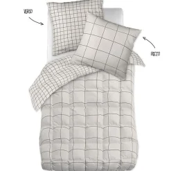 Couette toutes dimensions "Carrie Pampa" Réversible 100% Coton / 57 Fils/cm² - - 140 x 200 cm pour lit 1 place>L'Effet Papillon