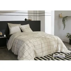 Couette toutes dimensions "Carrie Pampa" Réversible 100% Coton / 57 Fils/cm² - - 140 x 200 cm pour lit 1 place>L'Effet Papillon