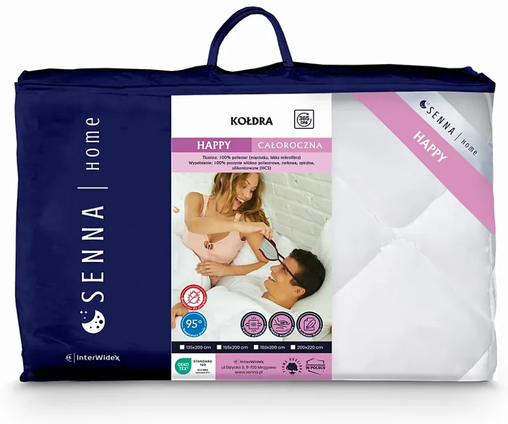 Senna Home Couette toutes l'année 135x200 HAPPY* Couette