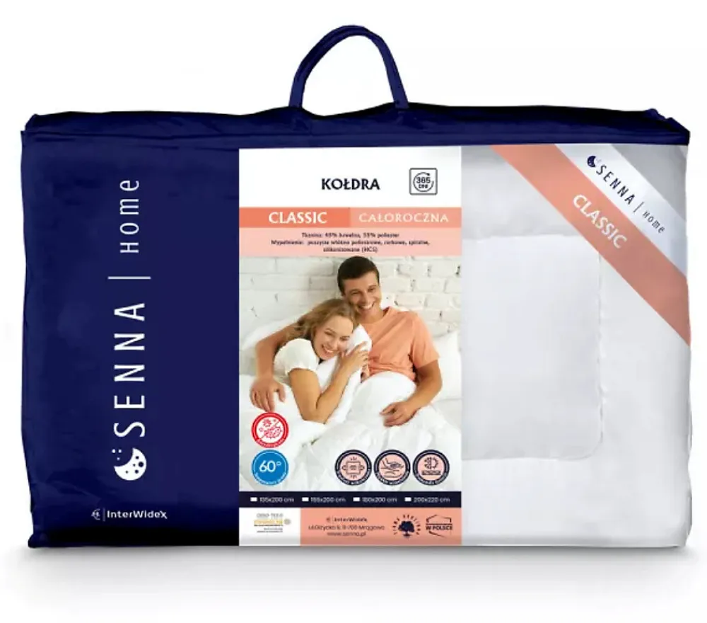 Couette toutes saisons 180x200 CLASSIC, Blanc>Senna Home Best