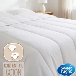 Sweetnight Couette 220x240 cm - Pour Lit 2 Personnes - Enveloppe en Coton - Légère - Sans Traitement* Couette