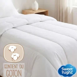Sweetnight Couette 140x200 cm - Pour Lit 1 Personne - Enveloppe en Coton - Légère - Sans Traitement* Couette