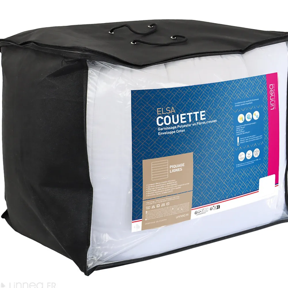 Couette 300x240 cm 4 saisons ELSA garnissage fibre polyester 500g/m2>Linnea Online
